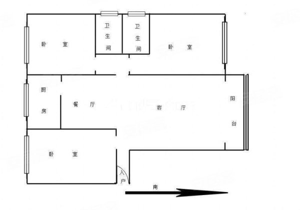 中信上城品3室2厅2卫127.26㎡南北100万