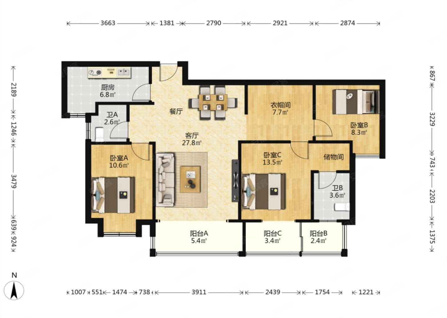 急售大三房,带中央空调,装修完成9成,实地更好,地铁口,梅溪湖金茂湾