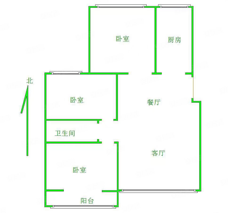 丽景华庭3室2厅1卫131㎡南北130万