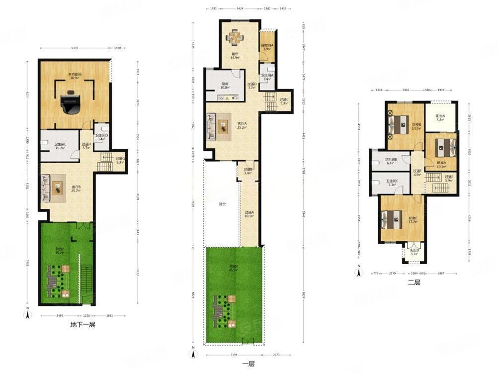 浐河边龙湖洋房底跃240平带大花园送车位满三满二看房有钥匙