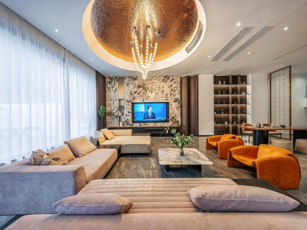 金华东阳横店秦宫壹号横店镇中心景区门口独栋别墅拎包入住现代风出租房源真实图片