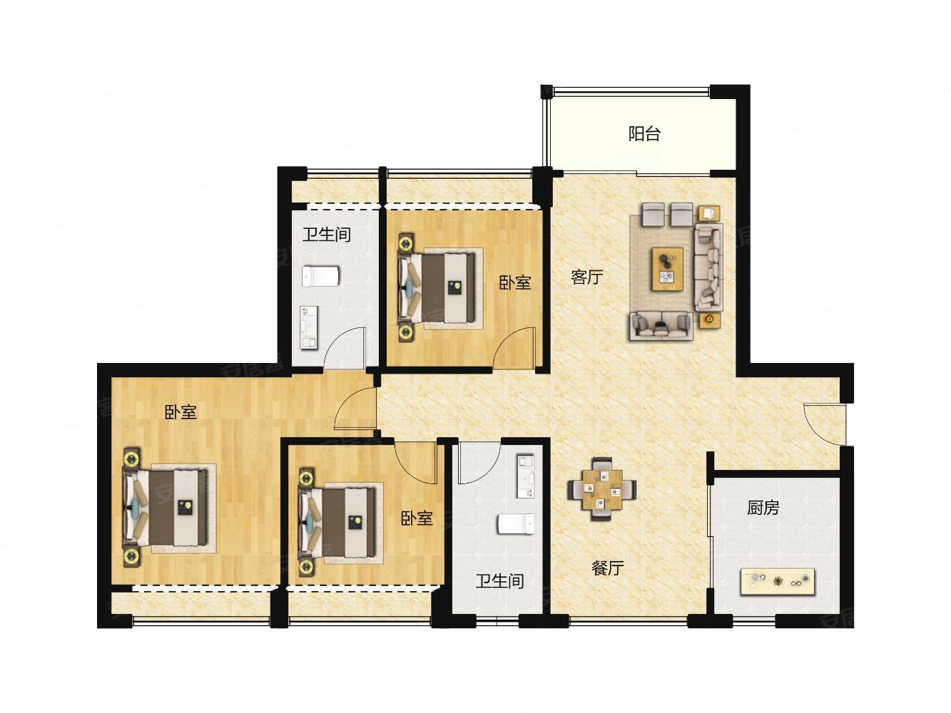 华盛观荟名庭5室2厅2卫141.72㎡南0万