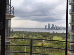 海口龙华滨海万绿园对面 阳台看万绿园大海 海景房 很干净出租 拎包住出租房源真实图片