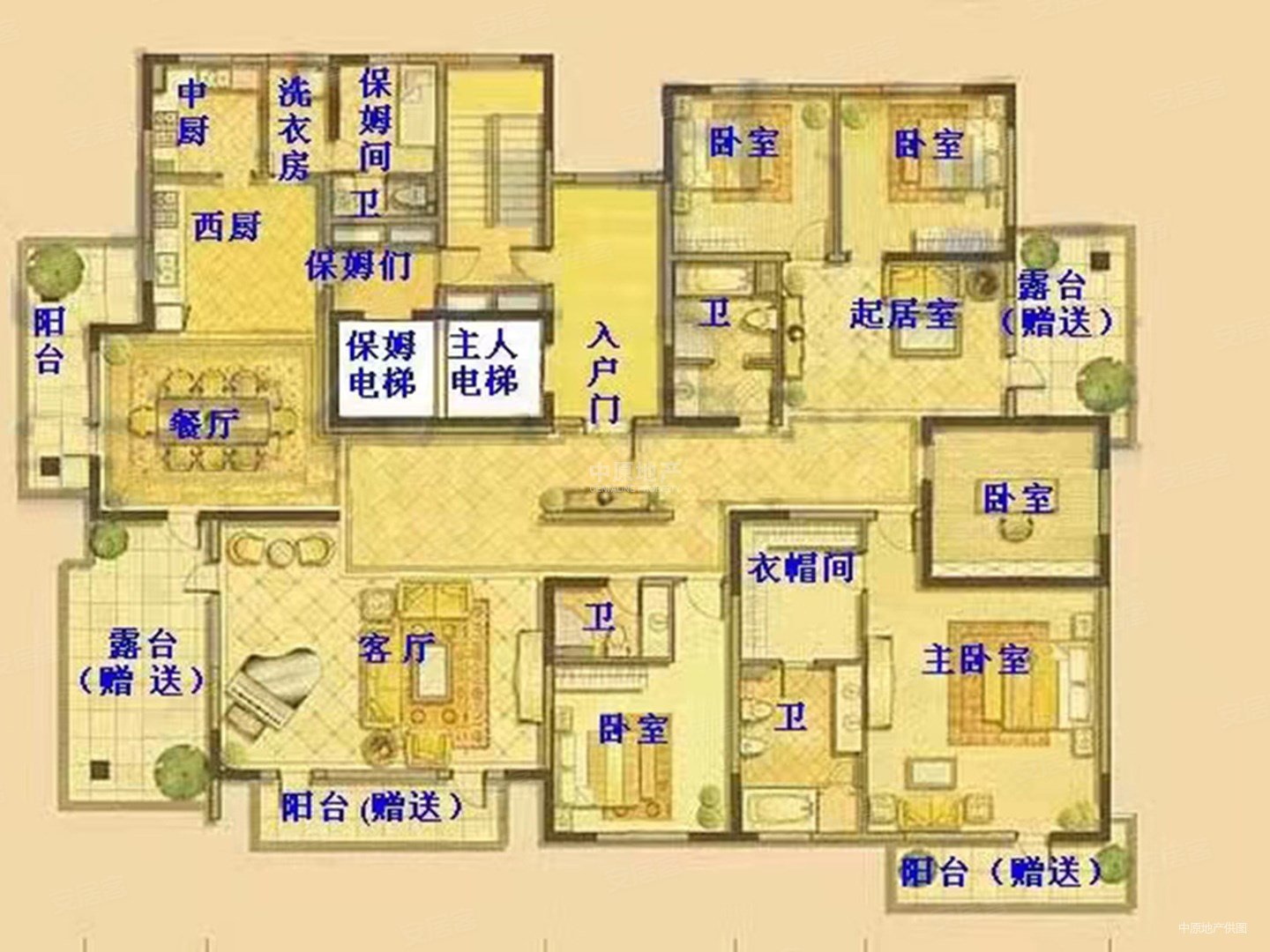 万城华府海园(好山阁 整层大平层)两梯一户