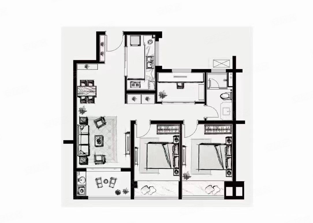 西梅中西育才景瑞望府8楼南北通透不靠高速临金地酩悦