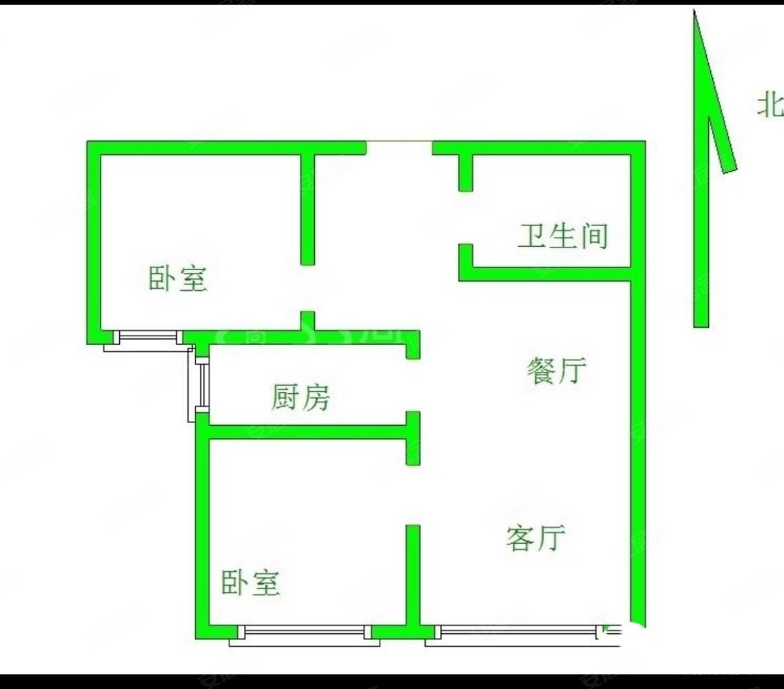 上东丽景2室2厅1卫93.12㎡南70万