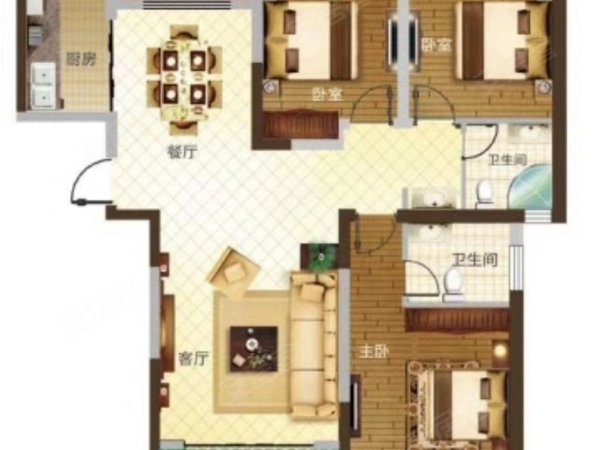 能城二期 小清新边户大四房两卫,配置齐全,滨湖新区租房-合肥58安居客