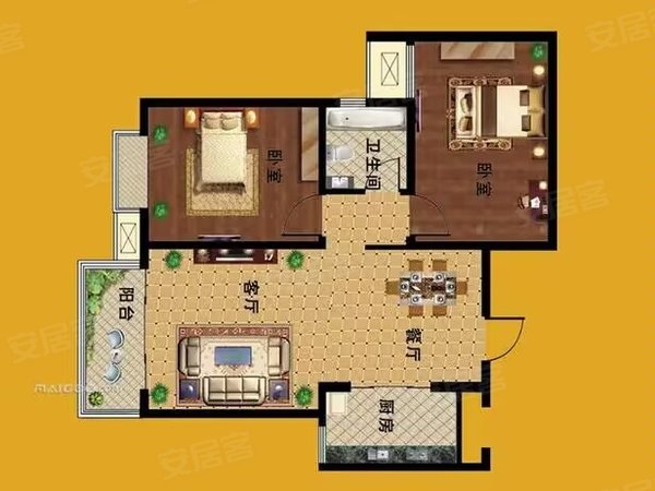 惠州博罗园洲信鸿广场信鸿广场精装三房出租1800出租房源真实图片