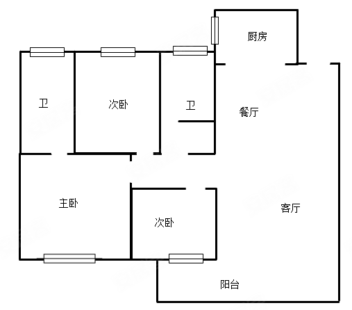 宝龙世家3室2厅2卫110㎡南北104.5万