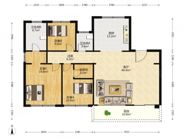 洋房,毛坯,小区环境好,4房格局,一梯一户,地铁口,随时看,融信杭州公馆