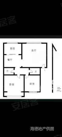 锦林花园2室2厅2卫100㎡南北60万