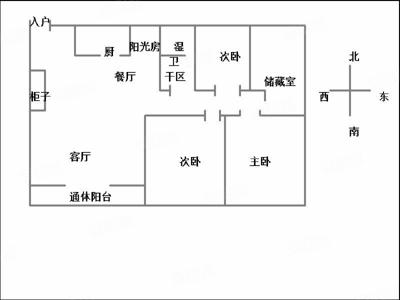 建业桂园3室2厅2卫134㎡南北97万