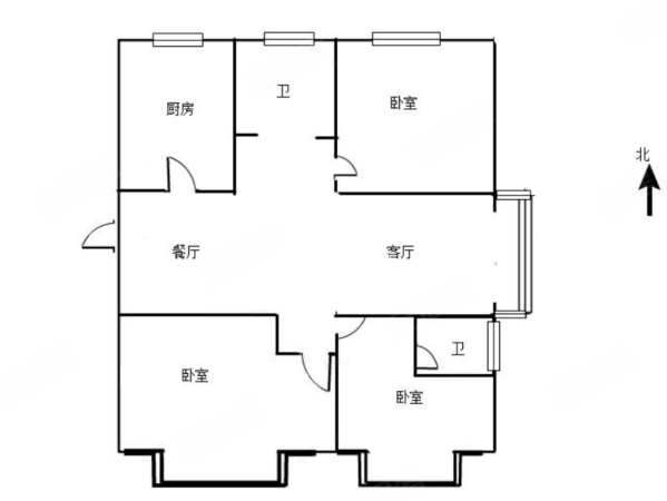 豫峰朗庭3室2厅2卫125㎡南北70万