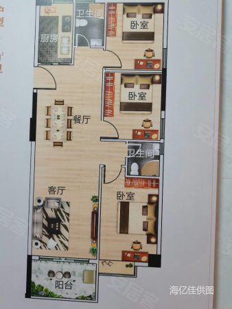 聚贤村3室2厅1卫98㎡南北44.7万