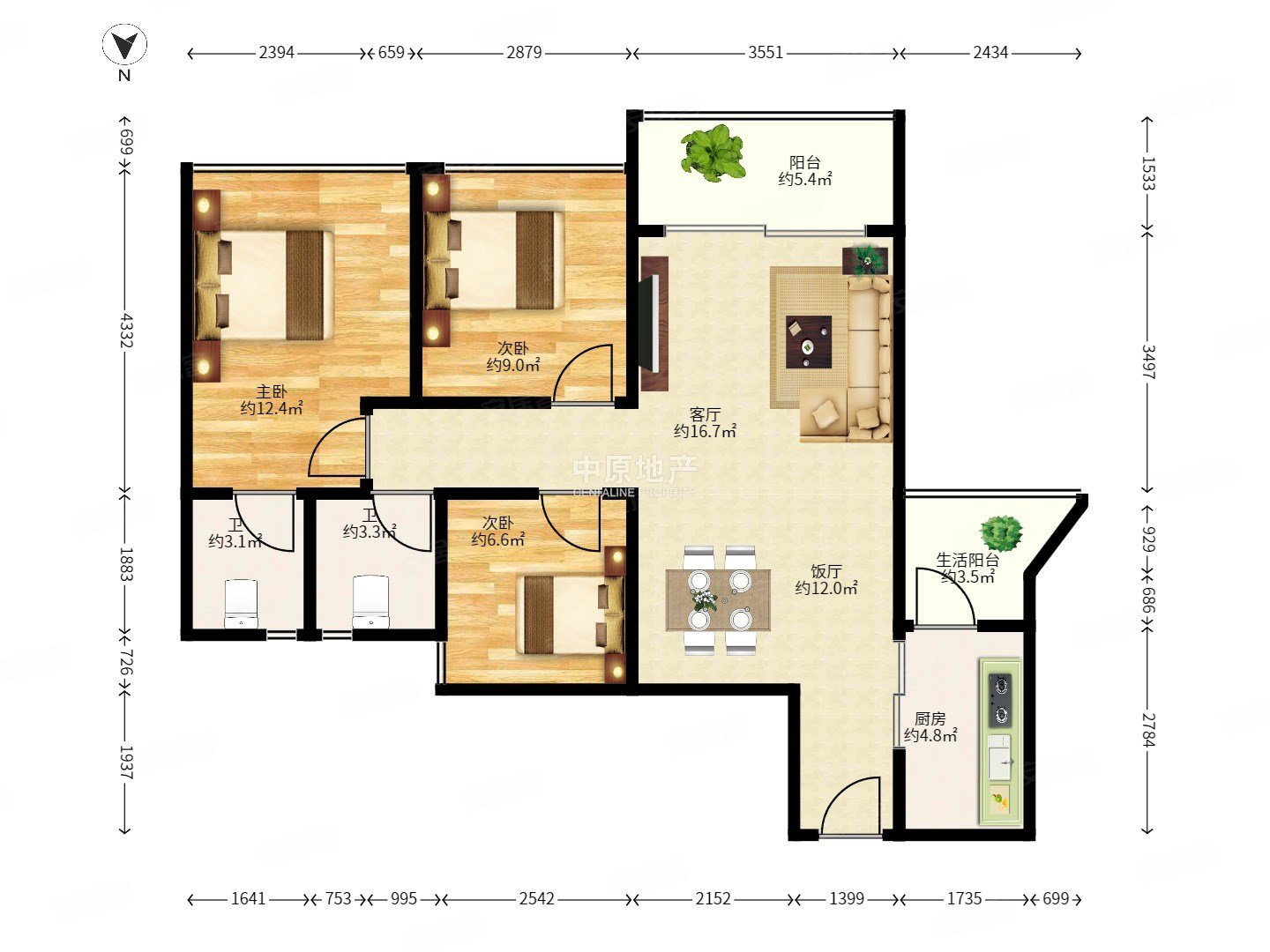 新上祈福新村名都精装南向三房业主诚意出售价格可谈