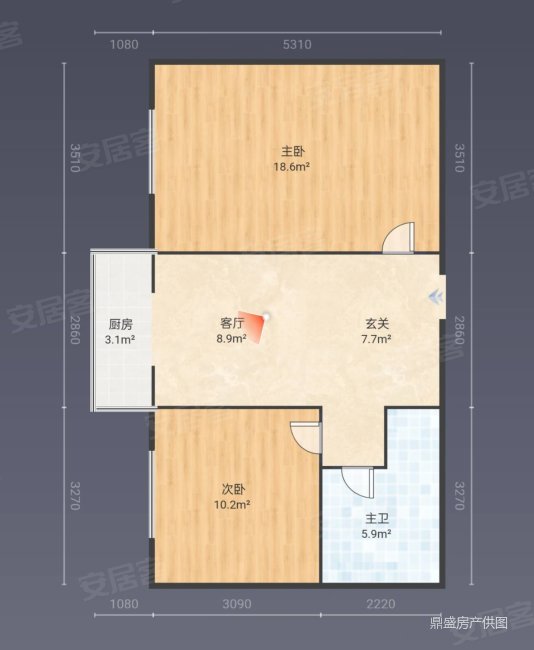 运输处小区2室1厅1卫57㎡南北32万