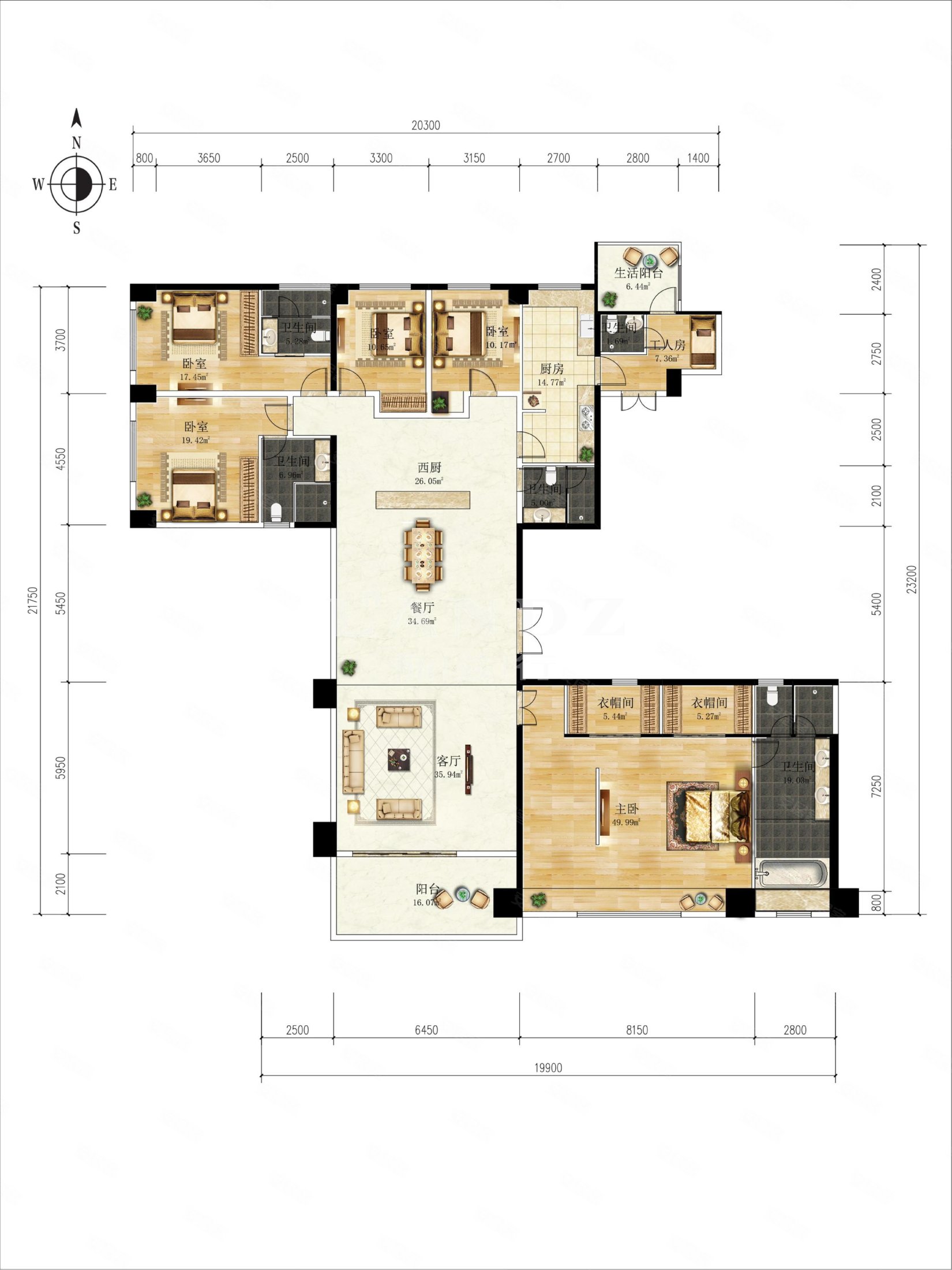 新天鹅堡一期380平户型毛坯在卖就这一套
