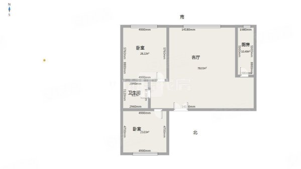 沈铁枫景名城2室1厅1卫85㎡南北45万