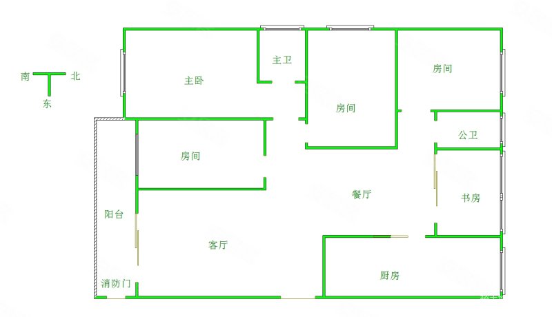 永富花园4室2厅2卫159.79㎡南北95万