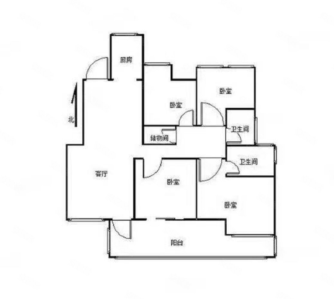 建业十八城4室2厅2卫174㎡南北167万