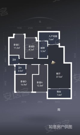 铁投锦华府4室2厅2卫130㎡南100.6万