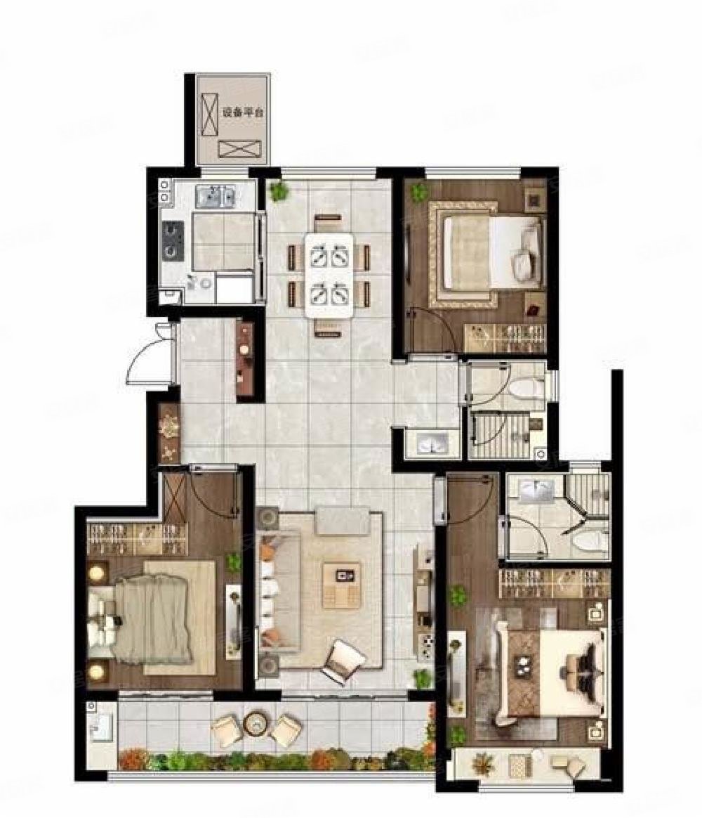 泊云庭二手房,339万,3室2厅,2卫,106.51平米-苏州安居客