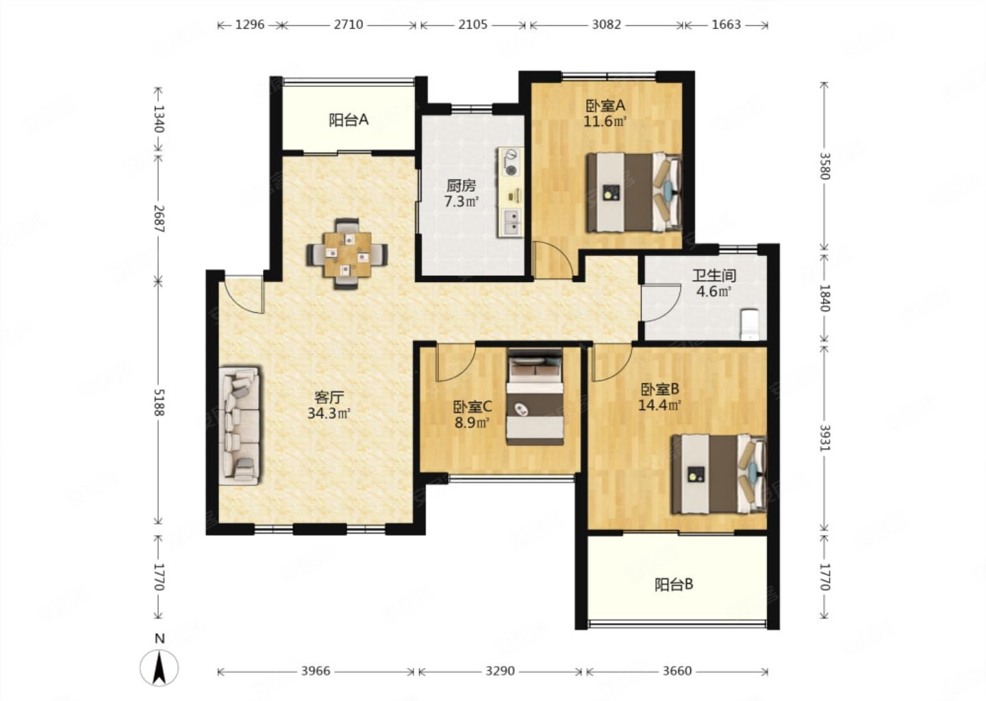 风景英伦多层洋房新装修3房有赠送诚心出售看房方便