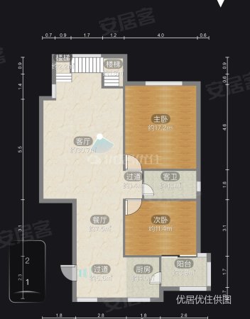 红树林小区4室2厅2卫84.4㎡南北118万