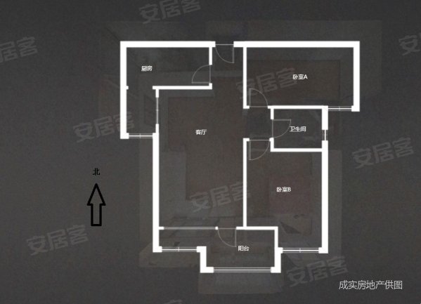 国际城4区2室2厅1卫89.7㎡南北140万