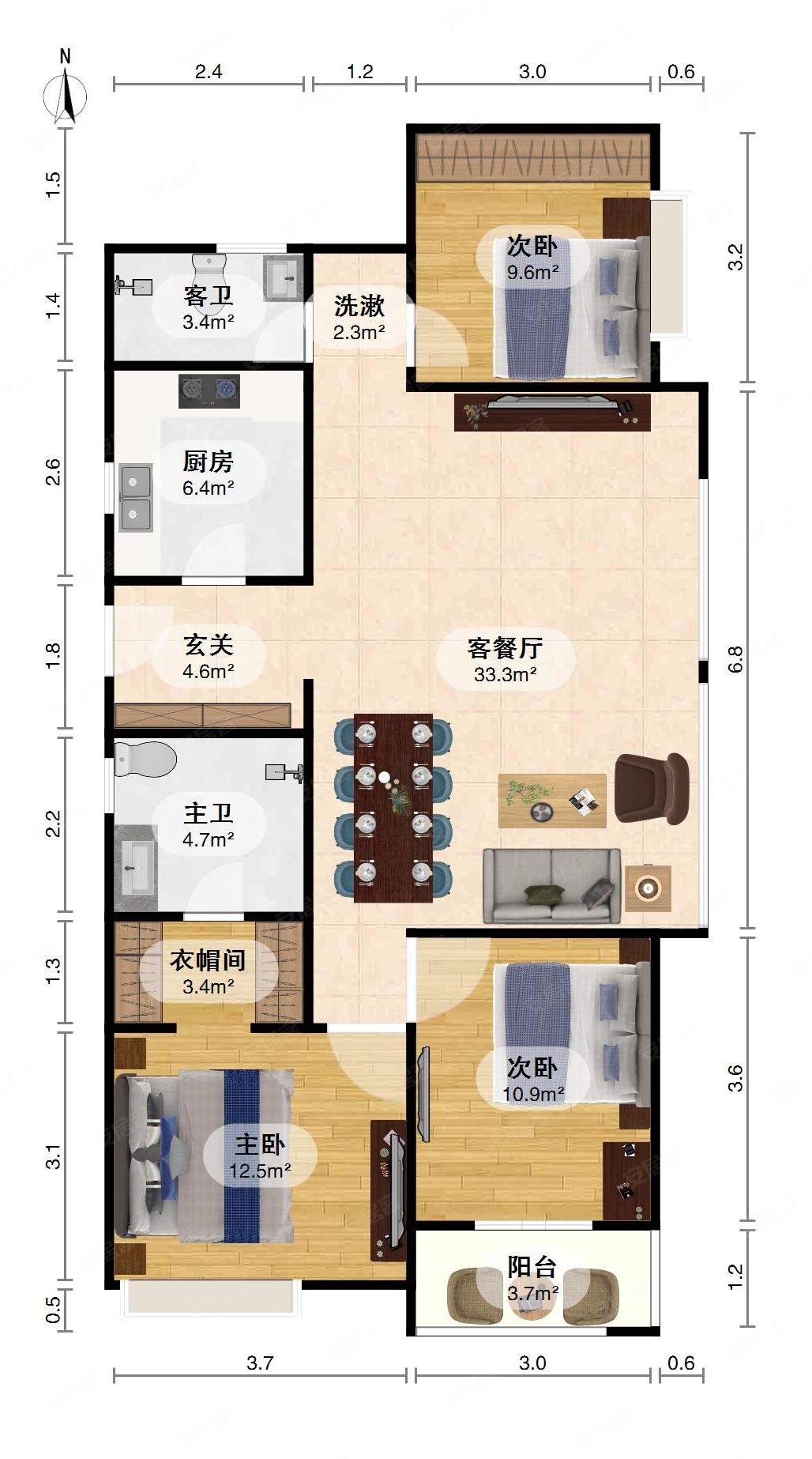 长沙东原启城户型图图片