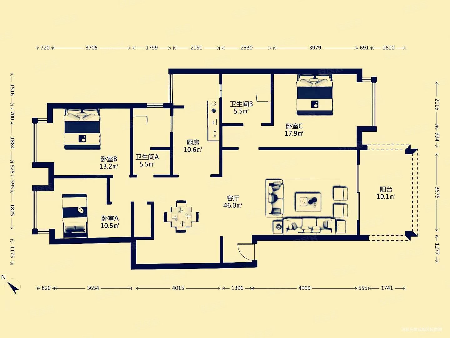 锦里光华清水套三双卫步梯金楼层小区中庭生活配套齐全