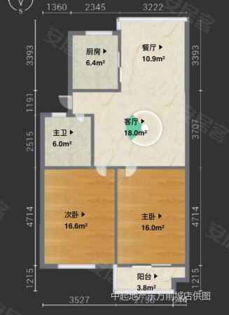 万固广场2室2厅1卫89㎡南北132万