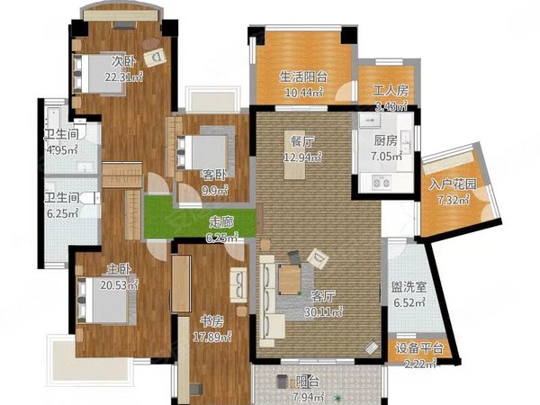 珠海高新区唐家湾远大美域新城远大美域新城 212平方 4室加保姆套房