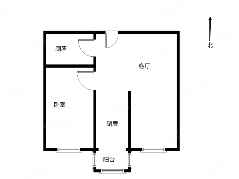 工人新村(二期北区)1室1厅1卫56.58㎡南40万