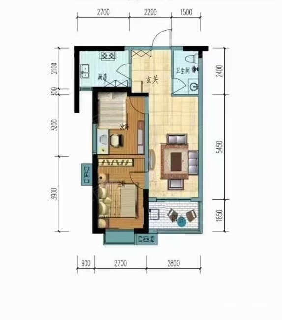 东城花园 刚需两居 产权清晰 楼层好 南北通透 小区新