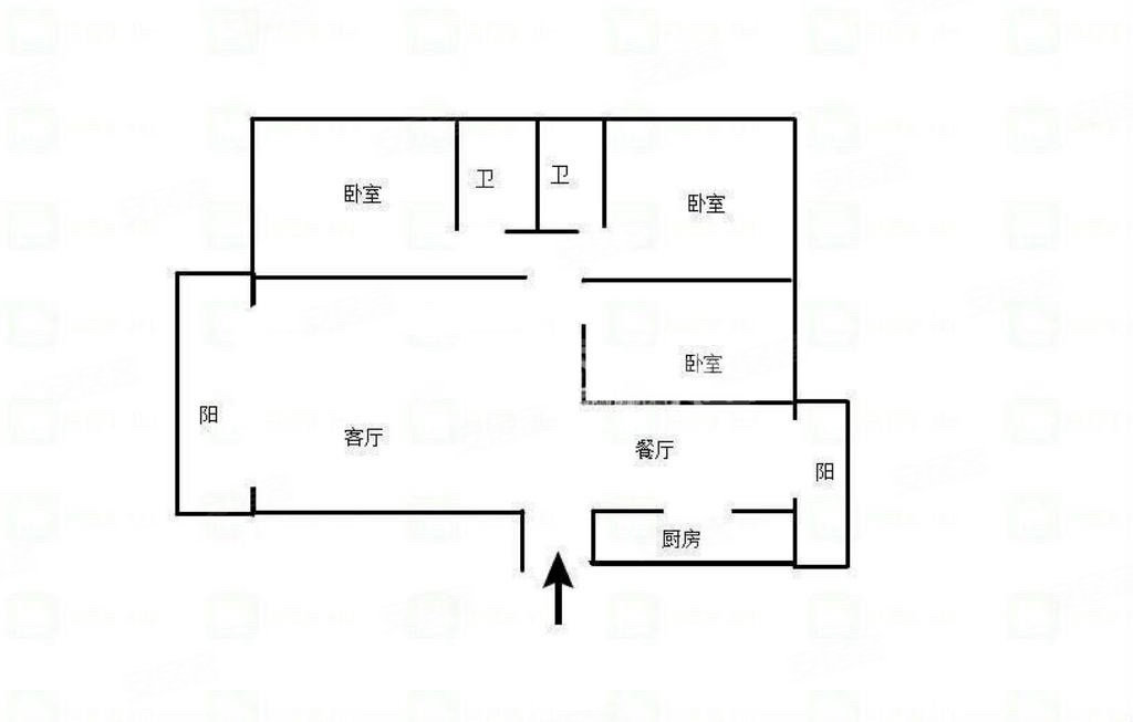 北湖湾3室2厅2卫118㎡南北89万