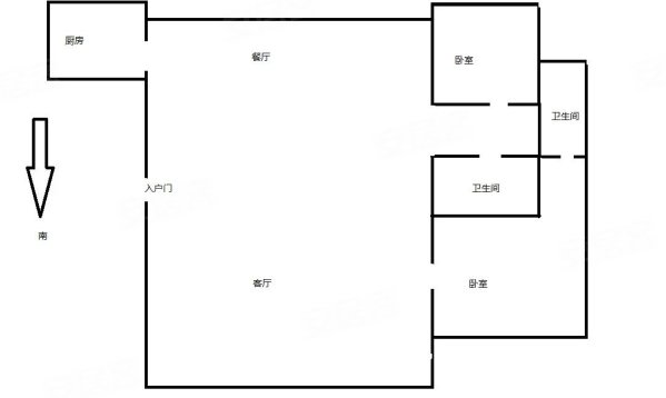 凡尔赛颐阁(凡尔赛观邸)2室2厅2卫122㎡南北100万