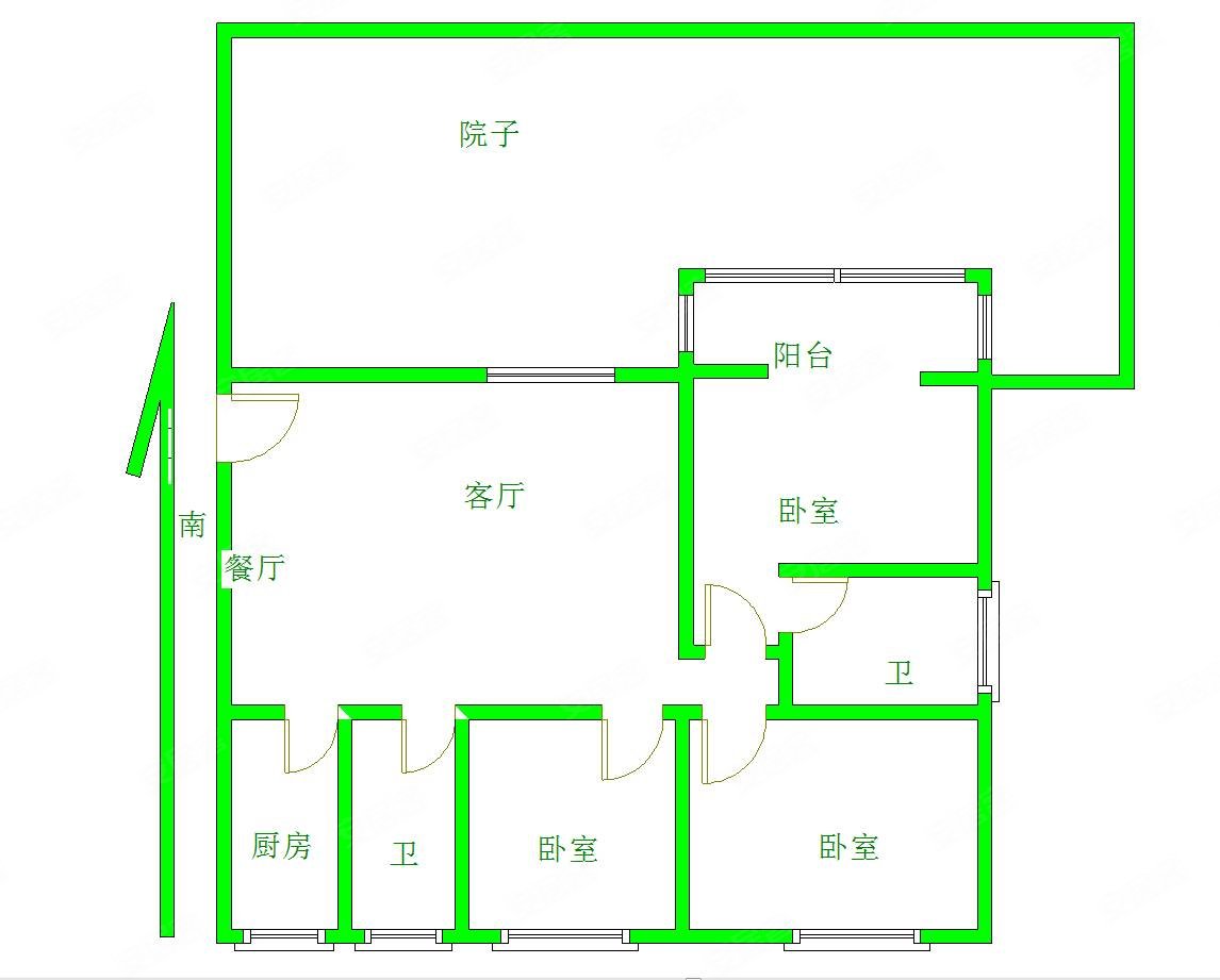 物华国际城3室2厅2卫121㎡南北108万