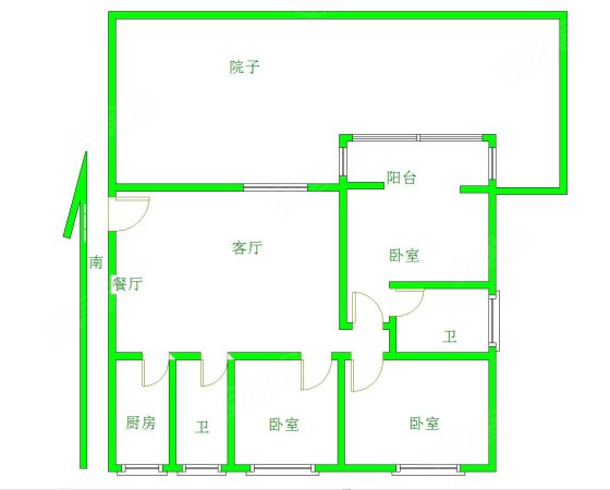 物华国际城3室2厅2卫121㎡南北108万