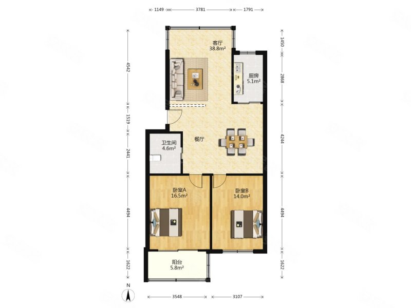 业主诚售 书香苑 精装 保养好 户型方正