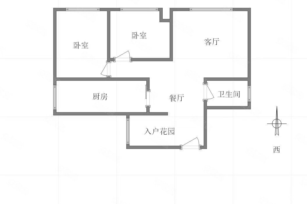 渝高新城星座2室2厅1卫98㎡南北81万