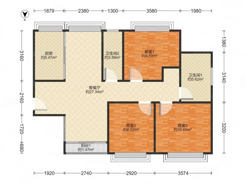 东江新城南北街道三房金悦华府