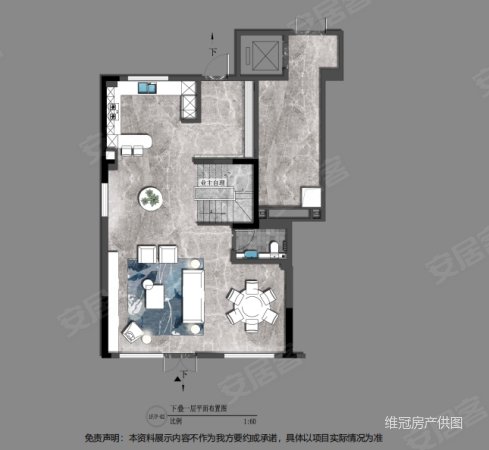 海信正阳中心4室2厅4卫200㎡南北220万