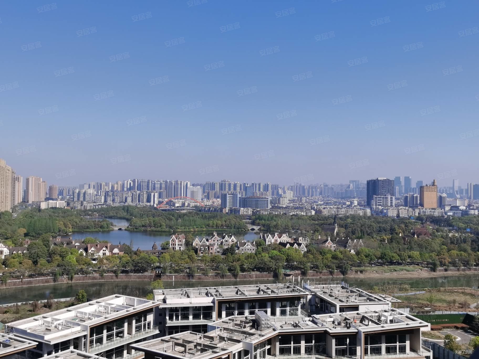 观湖景南湖公园看江安河河景次新房大平层