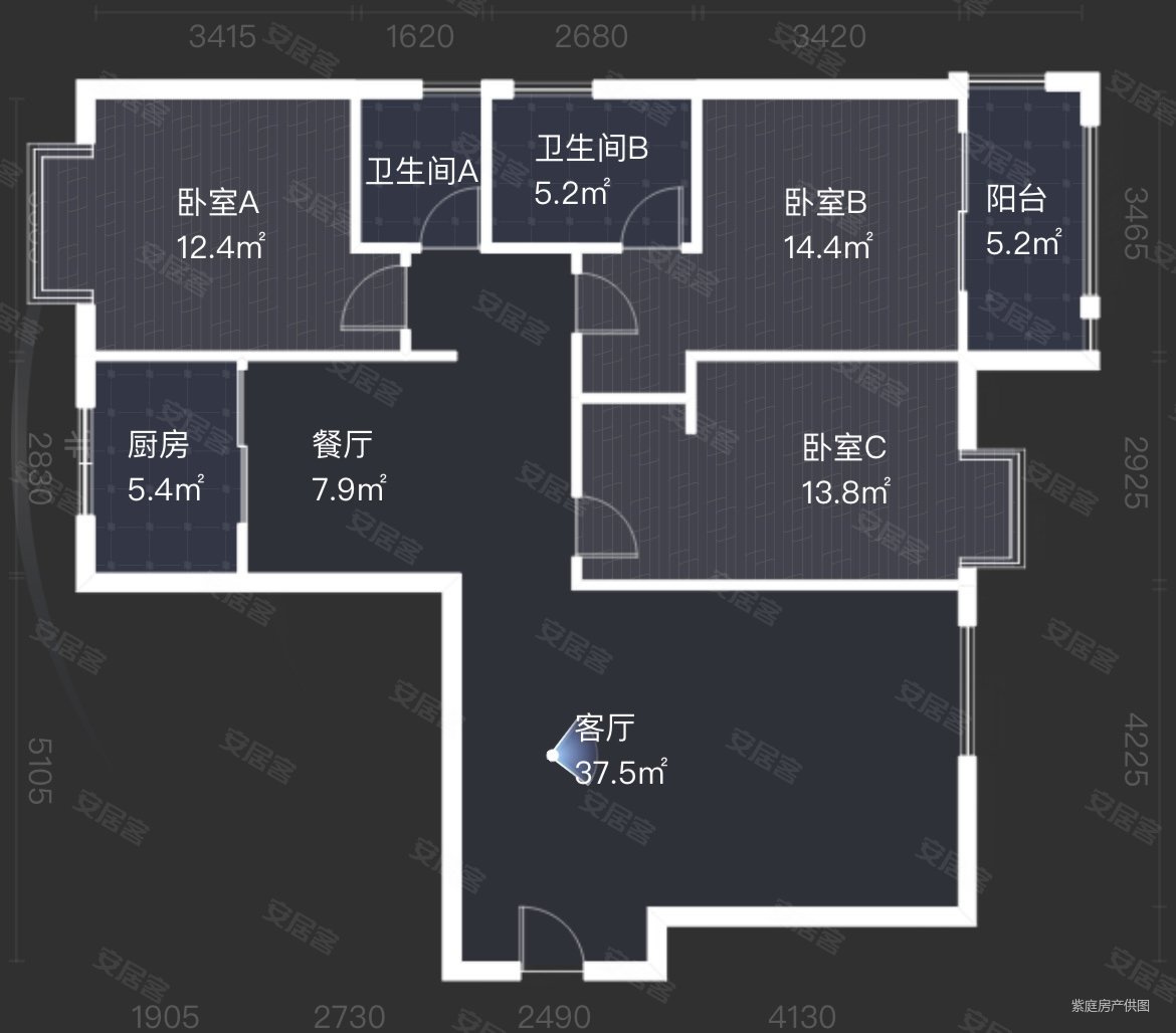 新旅城3室2厅2卫139.5㎡东南289万