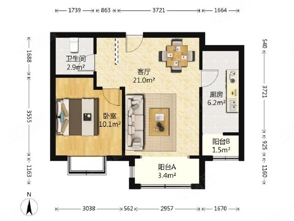 北京丰台总部基地羊坊花园科技园区 新华国际旁 羊坊小区精装大一居