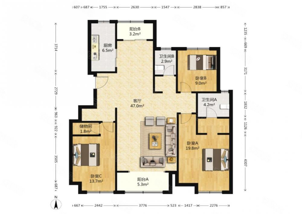 中海熙岸东区精装三室领秀城济南大学