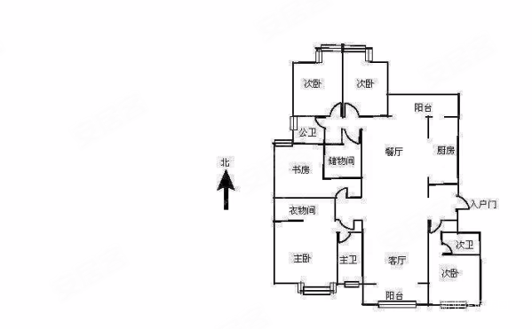 时代俊园逸园5室2厅3卫224.71㎡南北155万