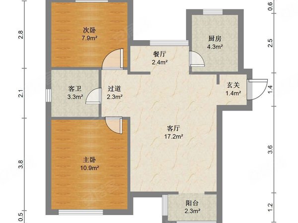 天津塘沽北塘街欣雅苑欣雅苑 阳光充足 2室2厅1卫    精装修 电梯房
