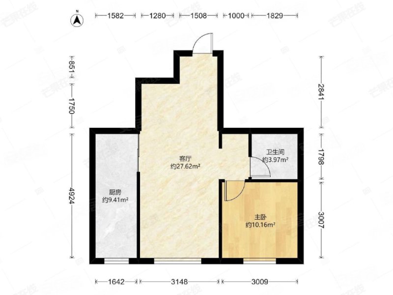 鑫丰中心里1室1厅1卫60.33㎡南79万